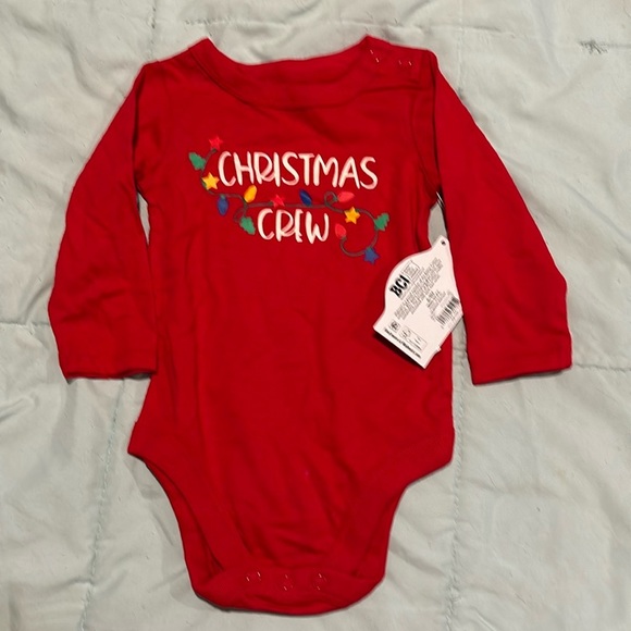 Holiday Time Baby and Toddler Long Sleeve Raglan Christmas Bodysuit - Picture 1 of 1